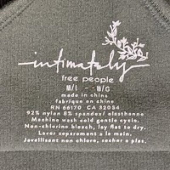 Free People Intimately - Hayley Racerback Brami Tank | Medium/Large | Army Green - Picture 2 of 9